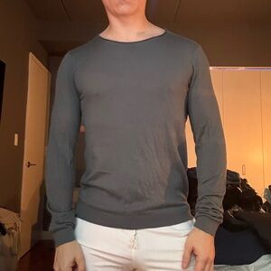 Uniqlo Men's Crewneck Cashmere Blend Sweater - Gray